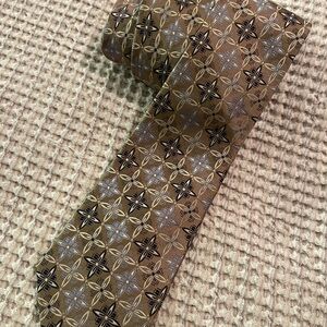 Burma Bibas Tan and Blue Patterned Men's Tie